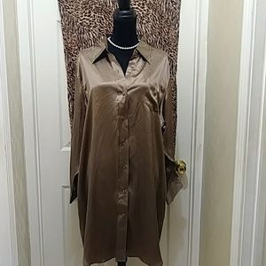 WinterSilks Vintage Button Dress Sz XL